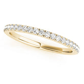 Straight Split Prong Half Eternity Ring in Gold & Platinum