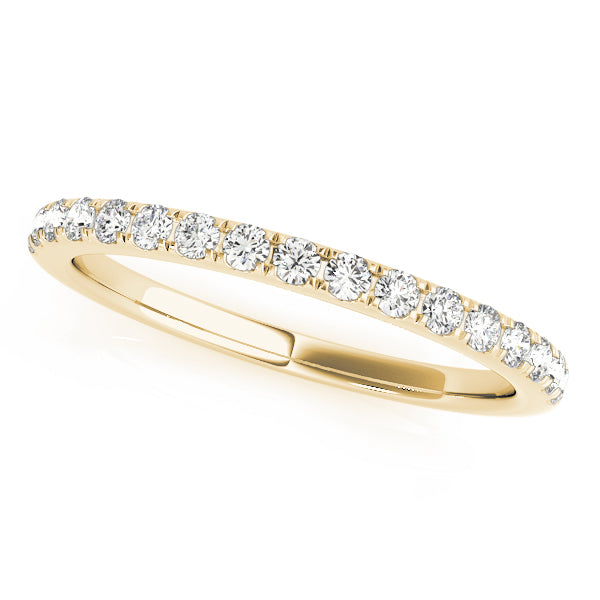 Split Prong Half Eternity Ring in Gold & Platinum