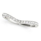 Split Prong Curved Half Eternity Ring in Gold & Platinum