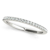 Stackable Curved Half Eternity Ring in Gold & Platinum