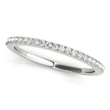 Stackable Curved Half Eternity Ring in Gold & Platinum