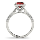 Regal Multi-Row Princess Diamond Engagement Ring — 9K/18K Gold & Platinum