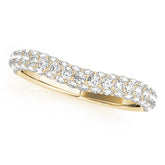 Pavã© Curved Half Eternity Ring in Gold & Platinum