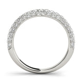 Pavã© Curved Half Eternity Ring in Gold & Platinum
