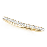Split Prong Curved Half Eternity Ring in Gold & Platinum