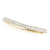 Split Prong Curved Half Eternity Ring in Gold & Platinum