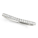 Split Prong Curved Half Eternity Ring in Gold & Platinum