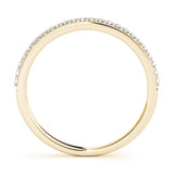 Shared Prong Set Half Eternity Ring in Gold & Platinum