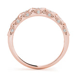 Vintage-Inspired Half Eternity Ring in Gold & Platinum
