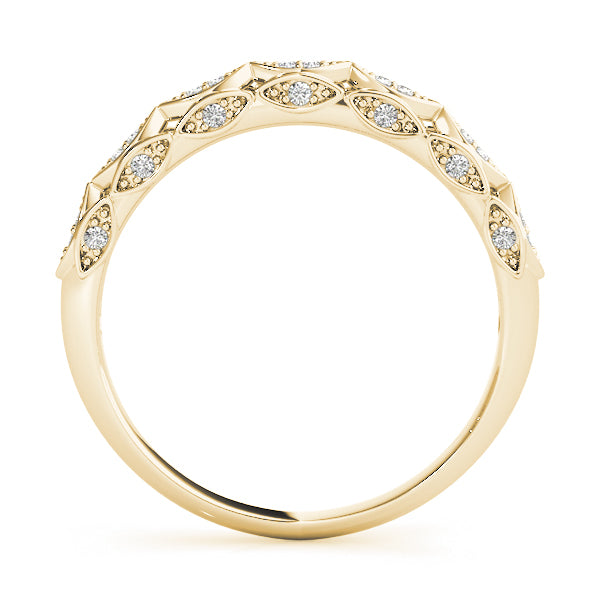 Vintage-Inspired Half Eternity Ring in Gold & Platinum