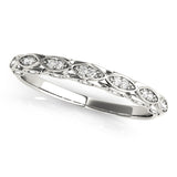 Vintage-Inspired Half Eternity Ring in Gold & Platinum