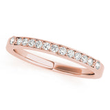 Prong in Channel Bezel Sides Wedding Half Eternity Ring in Gold & Platinum