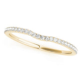 Split Prong Curved Half Eternity Ring in Gold & Platinum