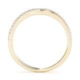 Split Prong Curved Half Eternity Ring in Gold & Platinum