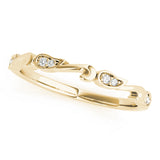 Swirl Prong Set Half Eternity Ring in Gold & Platinum