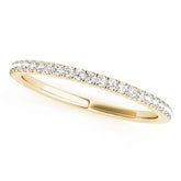 Prong Set Stackable Half Eternity Ring in Gold & Platinum