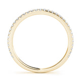 Prong Set Stackable Half Eternity Ring in Gold & Platinum