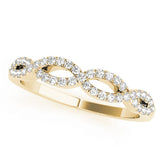 Double Row Infinity Half Eternity Ring in Gold & Platinum