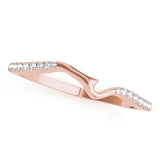 Contoured Half Eternity Ring in Gold & Platinum