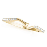 Contoured Half Eternity Ring in Gold & Platinum