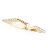 Contoured Half Eternity Ring in Gold & Platinum