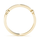 Single Row Prong in Channel Half Eternity Ring in Gold & Platinum