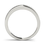 Prong-in-Channel Half Eternity Ring in Gold & Platinum