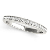Prong-in-Channel Half Eternity Ring in Gold & Platinum