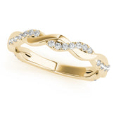 Braided Half Eternity Ring in Gold & Platinum