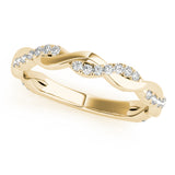 Braided Half Eternity Ring in Gold & Platinum