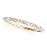 Split Prong Wedding Half Eternity Ring in Gold & Platinum