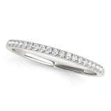 Split Prong Wedding Half Eternity Ring in Gold & Platinum