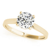 Resplendent Solitaire Engagement Ring Round Diamond Engagement Ring — 9K/18K Gold & Platinum