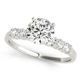 Majestic Single Row Engagement Ring Round Diamond Engagement Ring — 9K/18K Gold & Platinum