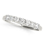 Straight Diamond Half Eternity Ring in Gold & Platinum