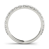 Shared Prong Half Eternity Ring in Gold & Platinum