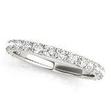 Shared Prong Half Eternity Ring in Gold & Platinum