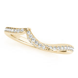 Curved Half Eternity Ring in Gold & Platinum