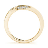 Curved Half Eternity Ring in Gold & Platinum
