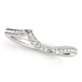Curved Half Eternity Ring in Gold & Platinum