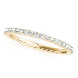3/4 Shared Prong Half Eternity Ring in Gold & Platinum
