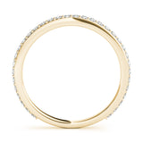 3/4 Shared Prong Half Eternity Ring in Gold & Platinum