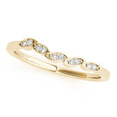 Matching Petal Half Eternity Ring in Gold & Platinum