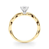Signature Twisted Engagement Ring Round Diamond Engagement Ring — 9K/18K Gold & Platinum
