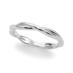 Twisting Wedding Gold Band