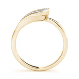Channel Set Curved Half Eternity Ring in Gold & Platinum