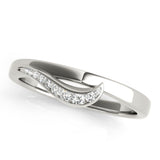 Channel Set Curved Half Eternity Ring in Gold & Platinum