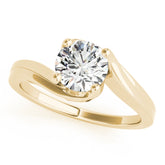 Eternal Bypass Round Diamond Engagement Ring — 9K/18K Gold & Platinum
