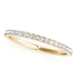 Split Prong Half Eternity Ring in Gold & Platinum