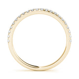 Split Prong Half Eternity Ring in Gold & Platinum